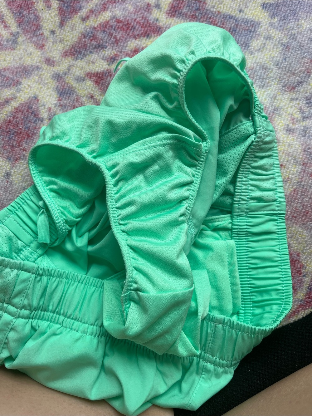 Nike Women's bright Mint Green Running Shorts with Reflective Swoosh - Picture 4 of 5